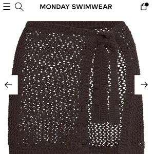 Monday Swimwear Black Crochet Swim Coverup